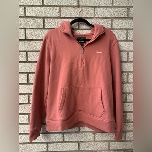 Roots Pink Quarter Zip Hoodie